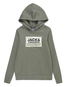 Jack & Jones Junior Sportisks džemperis 'LOGAN' olīvzaļš / pasteļzaļš / melns / balts