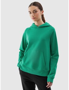 4F Sieviešu sporta džemperis hūdijs - zaļš