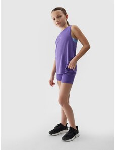 4F Meiteņu īsie sporta legingi - violeti