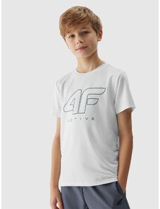 4F Zēnu ātri žūstošs sporta krekls - balts