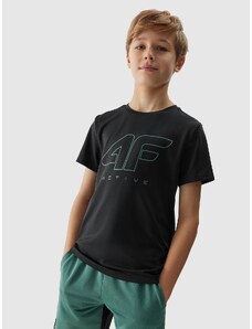 4F Zēnu ātri žūstošs sporta krekls - melns