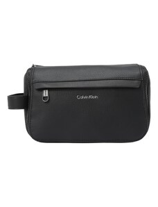 Calvin Klein Kosmētikas somiņa melns / sudrabs