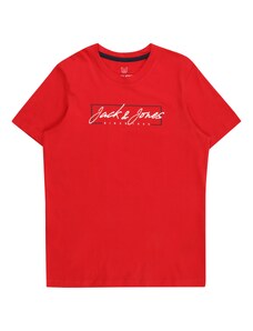 Jack & Jones Junior T-Krekls 'ZURI' sarkans / melns / balts