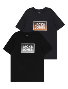 Jack & Jones Junior T-Krekls 'STEEL' jūraszils / koraļļu / melns / balts