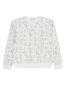 Calvin Klein Jeans Sportisks džemperis tumši pelēks / balts