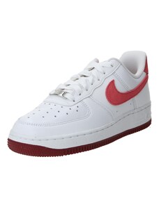 Nike Sportswear Zemie brīvā laika apavi 'Air Force 1 '07' sarkans / balts