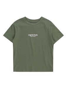 Jack & Jones Junior T-Krekls 'VESTERBRO' olīvzaļš / balts