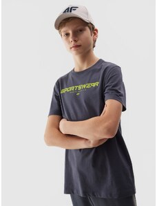 4F Zēnu t-krekls ar apdruku - pelēks