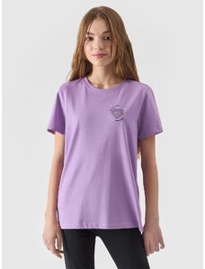 4F Meiteņu t-krekls ar apdruku - violets