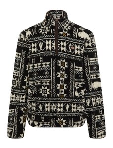 DICKIES Sportisks džemperis 'HAYS QUARTER' melns / dabīgi balts