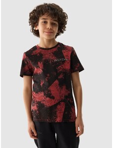 4F Zēnu t-krekls ar allover apdruku - sarkans