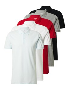 HOLLISTER T-Krekls 'WEBEX' raibi pelēks / piparmētru / sarkans / melns / balts