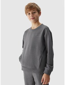 4F Zēnu sporta džemperis bez kapuces - pelēks