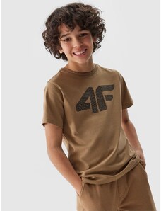 4F Zēnu t-krekls ar apdruku - smilškrāsas