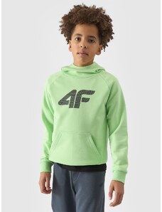 4F Zēnu sporta džemperis hūdijs - zaļš