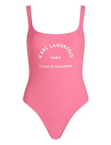 Karl Lagerfeld Peldkostīms gaiši rozā / melns / balts
