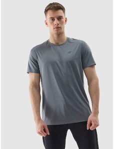 4F Vīriešu treniņu krekls regular, izgatavots no pārstrādātiem materiāliem - pelēks