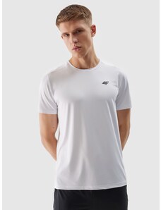 4F Vīriešu treniņu krekls regular, izgatavots no pārstrādātiem materiāliem - balts