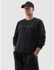 4F Vīriešu sporta džemperis bez kapuces - melns