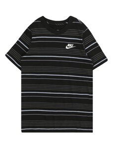 Nike Sportswear T-Krekls 'CLUB' tumši pelēks / melns / gandrīz balts