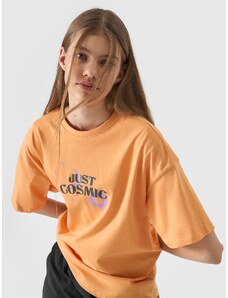 4F Meiteņu t-krekls ar apdruku - oranžs
