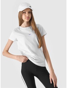4F Meiteņu gluds t-krekls no organiskās kokvilnas - balts