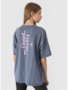 4F Meiteņu t-krekls ar apdruku - pelēks
