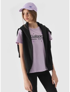 4F Meiteņu t-krekls ar apdruku - gaiši violets