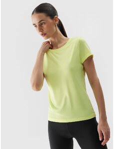 4F Sieviešu treniņu krekls no otrreizēji pārstrādātiem materiāliem - gaiši dzeltens