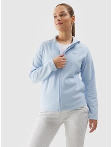 4F Sieviešu flīsa jaka ar stāvapkakli regular - gaiši zila