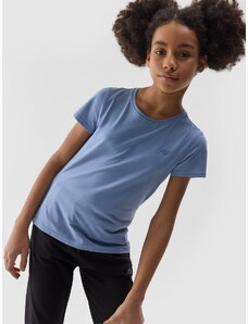4F Meiteņu gluds t-krekls - tumši zils