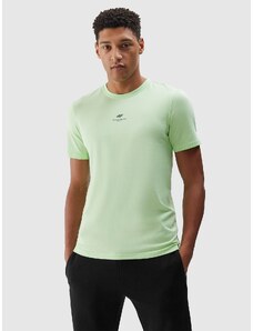 4F Vīriešu t-krekls regular gluds - gaiši zaļš