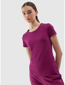 4F Sieviešu t-krekls slim gluds - violets