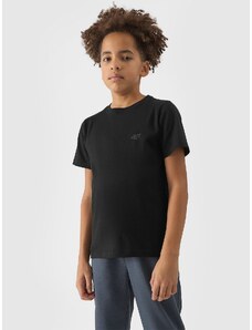 4F Zēnu t-krekls gluds - melns