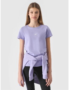 4F Meiteņu gluds t-krekls no organiskās kokvilnas - gaiši violets