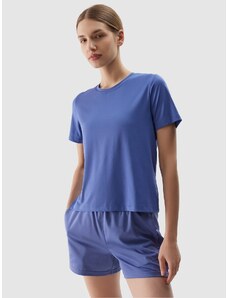 4F Sieviešu treniņu krekls no otrreizēji pārstrādātiem materiāliem - tumši zils
