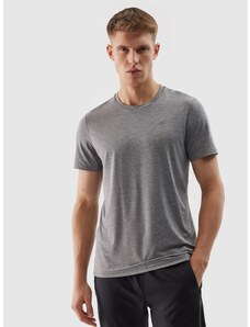 4F Vīriešu treniņu krekls regular, izgatavots no pārstrādātiem materiāliem - auksti gaiši pelēks
