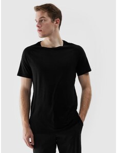 4F Vīriešu trekinga krekls ar Merino vilnu - melns