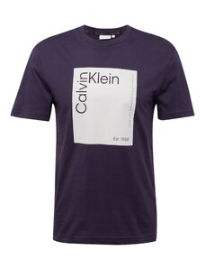 Calvin Klein T-Krekls tumši zils / pelēcīgs / melns
