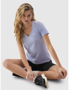 4F Sieviešu t-krekls gluds ar organisko kokvilnu - zils
