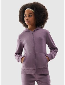 4F Meiteņu sporta jaka ar kapuci - violeta