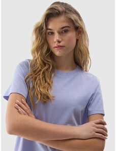 4F Sieviešu t-krekls gluds ar organisko kokvilnu - zils