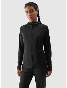 4F Sieviešu ātri žūstoša treniņu jaka ar kapuci - melna