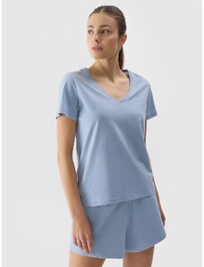 4F Sieviešu t-krekls gluds - zils