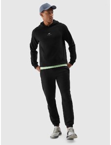4F Vīriešu jogger tipa sporta bikses ar organiskās kokvilnas - melnas
