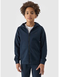 4F Zēnu aiztaisāma sporta jaka ar kapuci - tumši zila