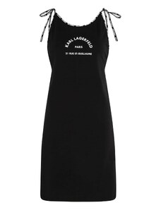 Karl Lagerfeld Pludmales kleita 'Rue St-Guillaume' melns / balts