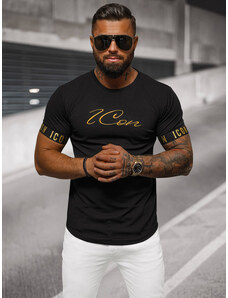 Vīriešu t-krekls melns OZONEE O/T7578