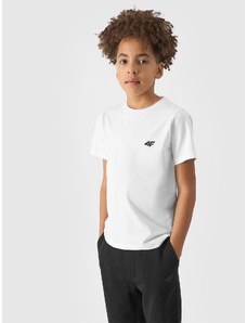 4F Zēnu gluds t-krekls - balts