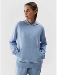 4F Sieviešu sporta džemperis hūdijs - zils